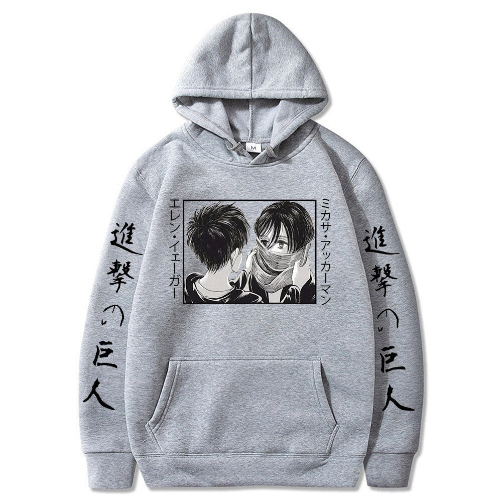 Hoodie Shingeki no Kyojin Mikasa Eren