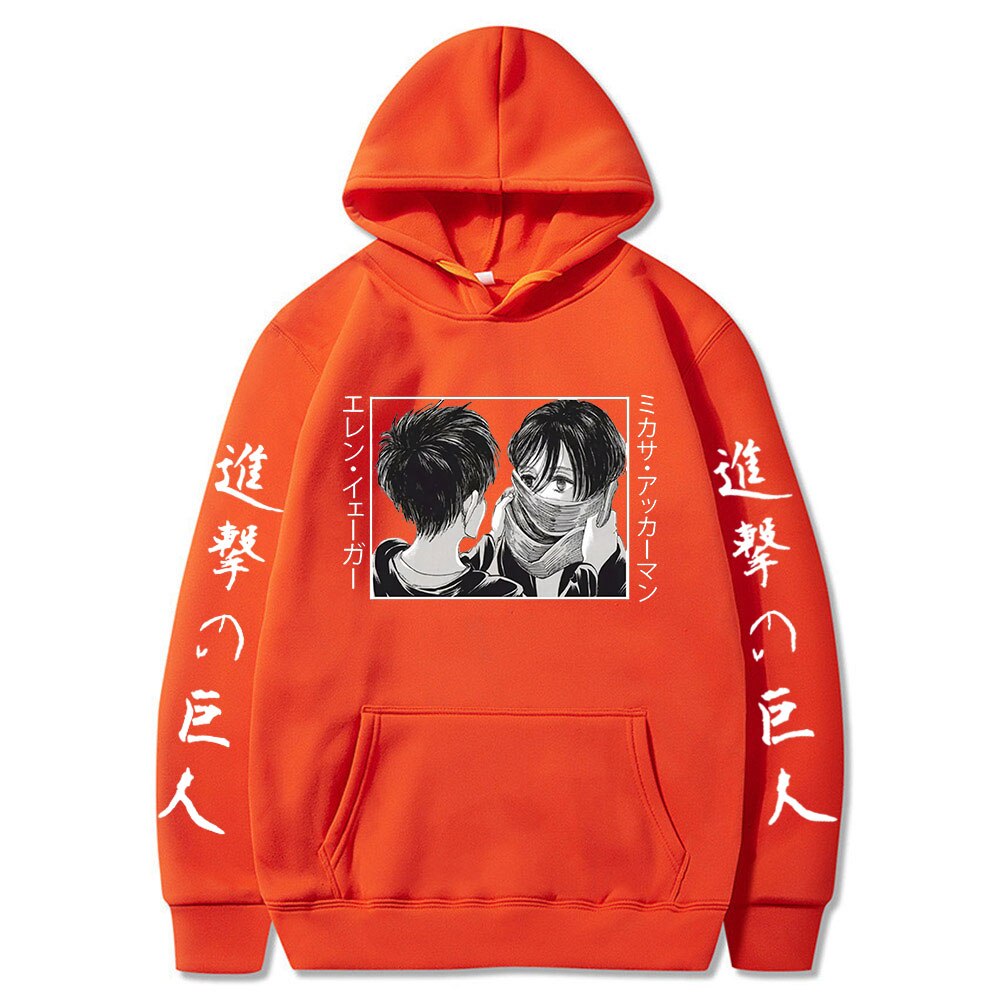 Hoodie Shingeki no Kyojin Mikasa Eren