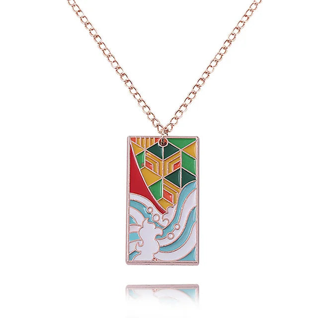 Demon Slayer Collier pendentif métal anime