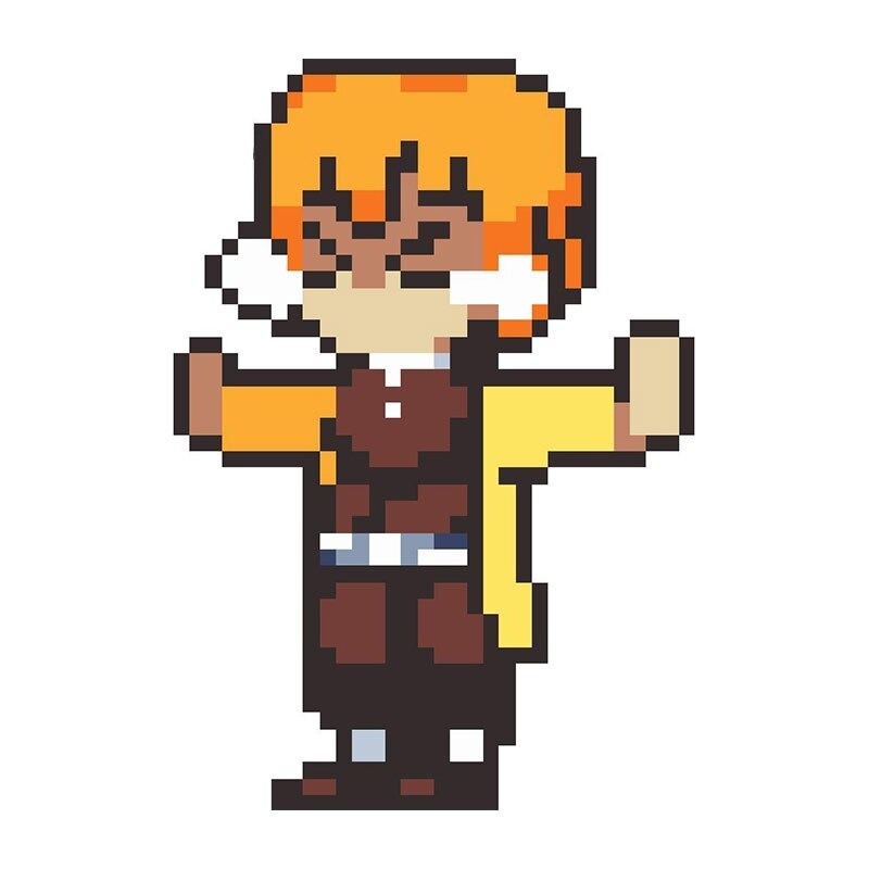 Demon Slayer Pixels Stickers Zenitsu Agatsuma