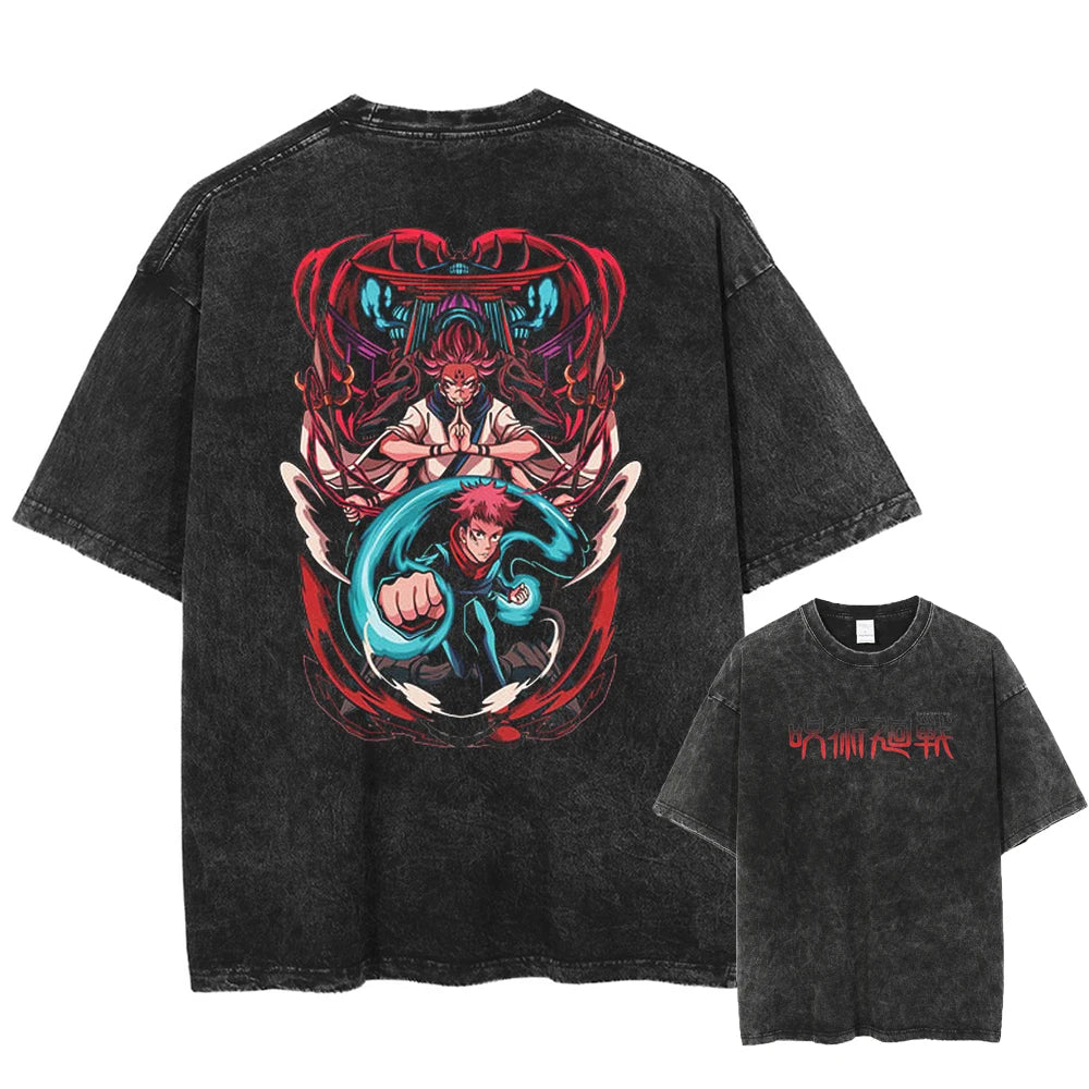 Jujutsu Kaisen T-shirt Sukuna et Yuji Itadori