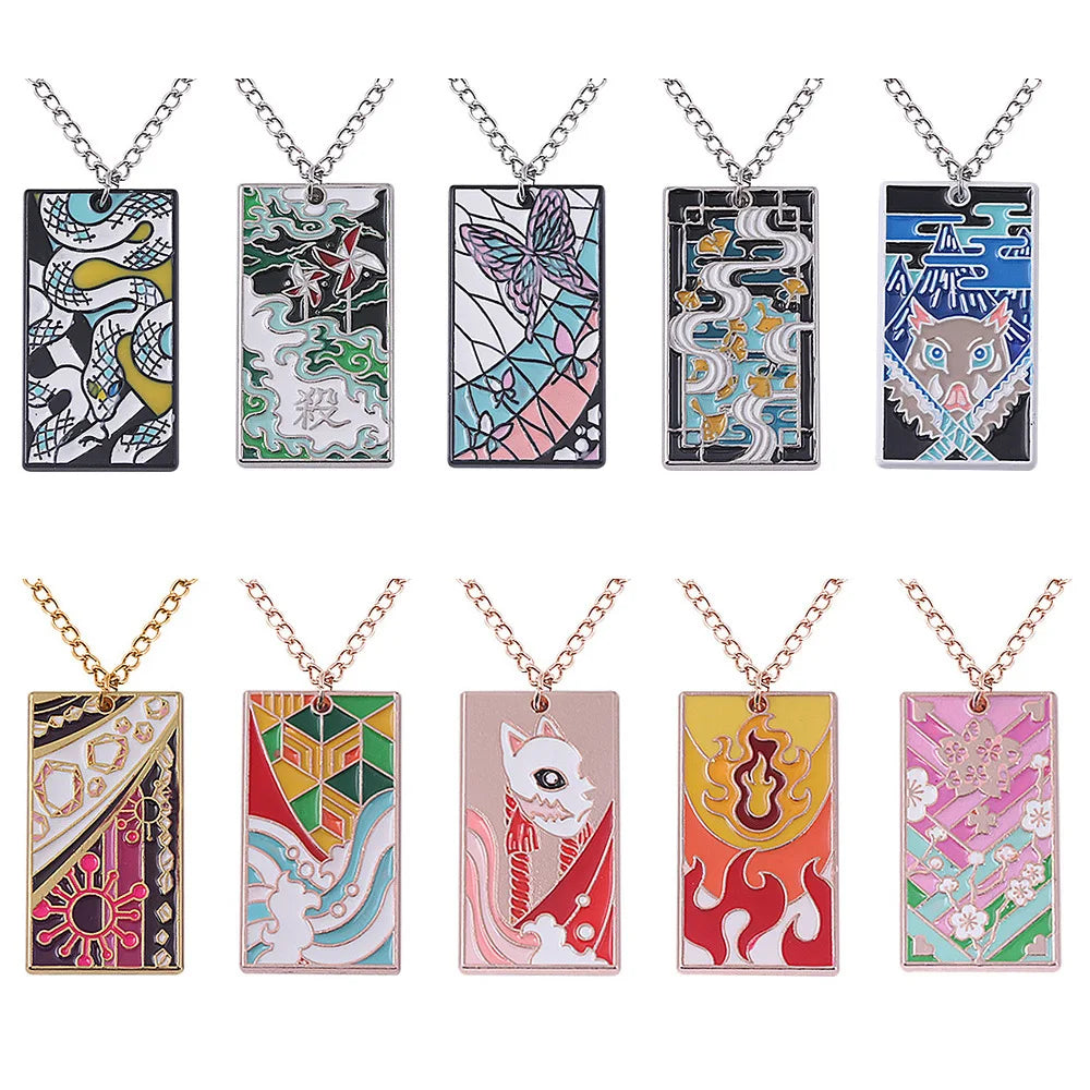 Demon Slayer Collier pendentif métal anime