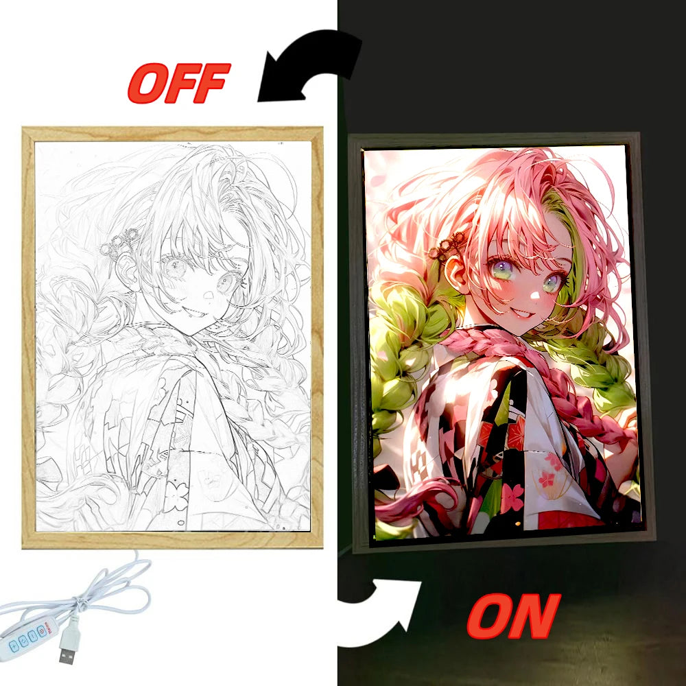 Demon Slayer Cadre photo lumineux LED