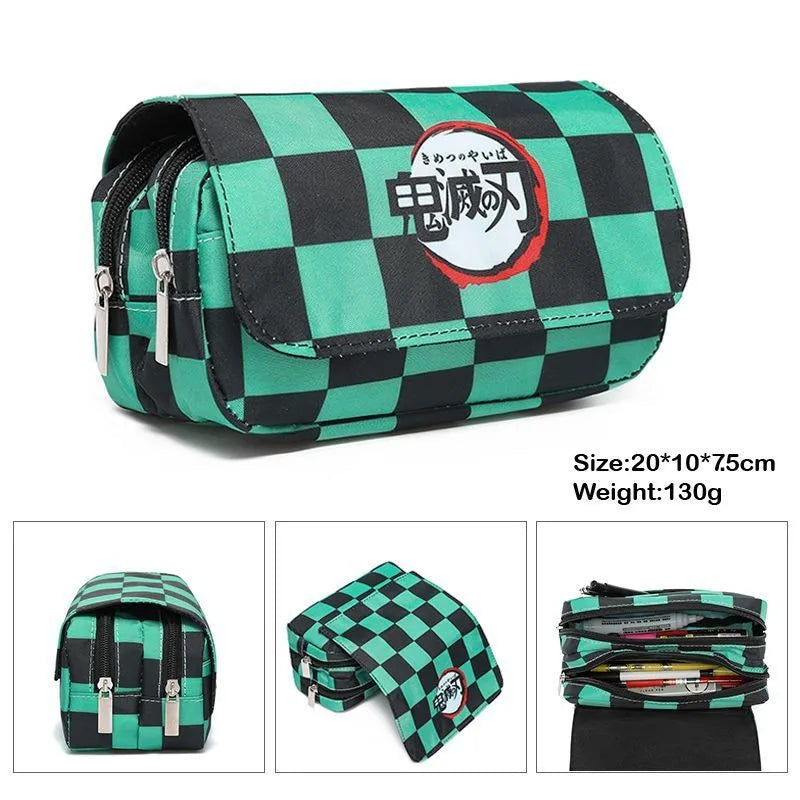 Demon Slayer Trousse double compartiment scolaire