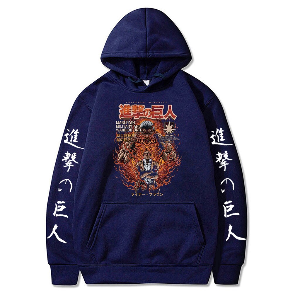 Hoodie Shingeki no Kyojin Reiner Braun Titan Cuirassé