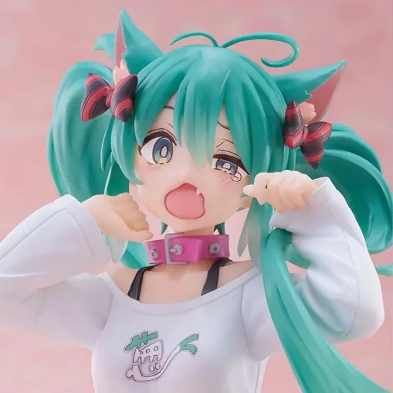 Hatsune Miku Figurine Neko T-Shirt 11 cm