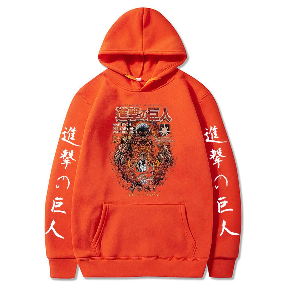 Hoodie Shingeki no Kyojin Reiner Braun Titan Cuirassé
