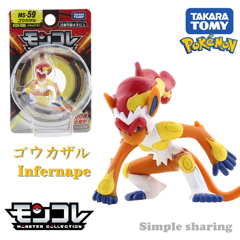 Takara Tomy Tomica Pokemon Pocket Monsters Moncolle 3-5cm Mini Resin Anime Figure Toys for Children Collectibles