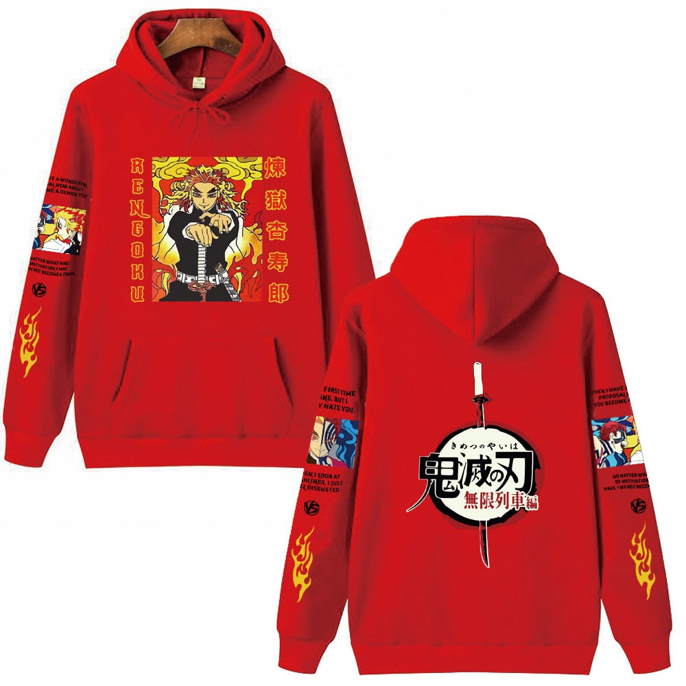 Anime Hoodie Demon Slayer Rengoku Kyoujuro