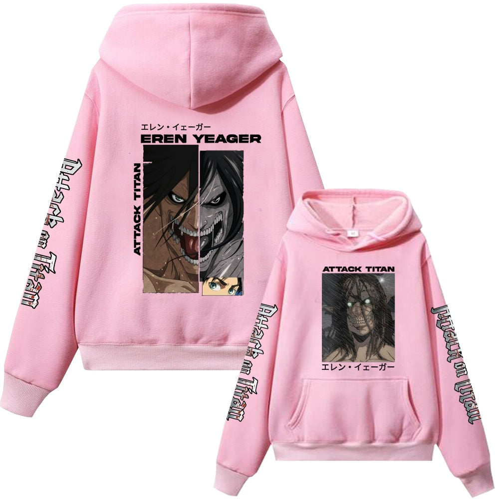 Hoodie Shingeki no Kyojin Eren Jäger rose