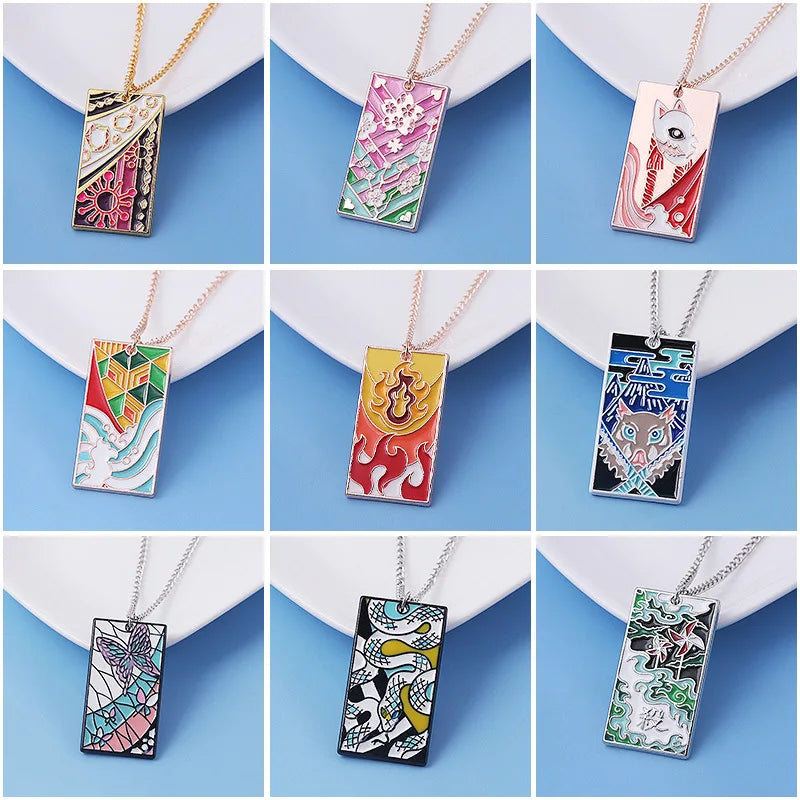 Demon Slayer Collier pendentif métal anime