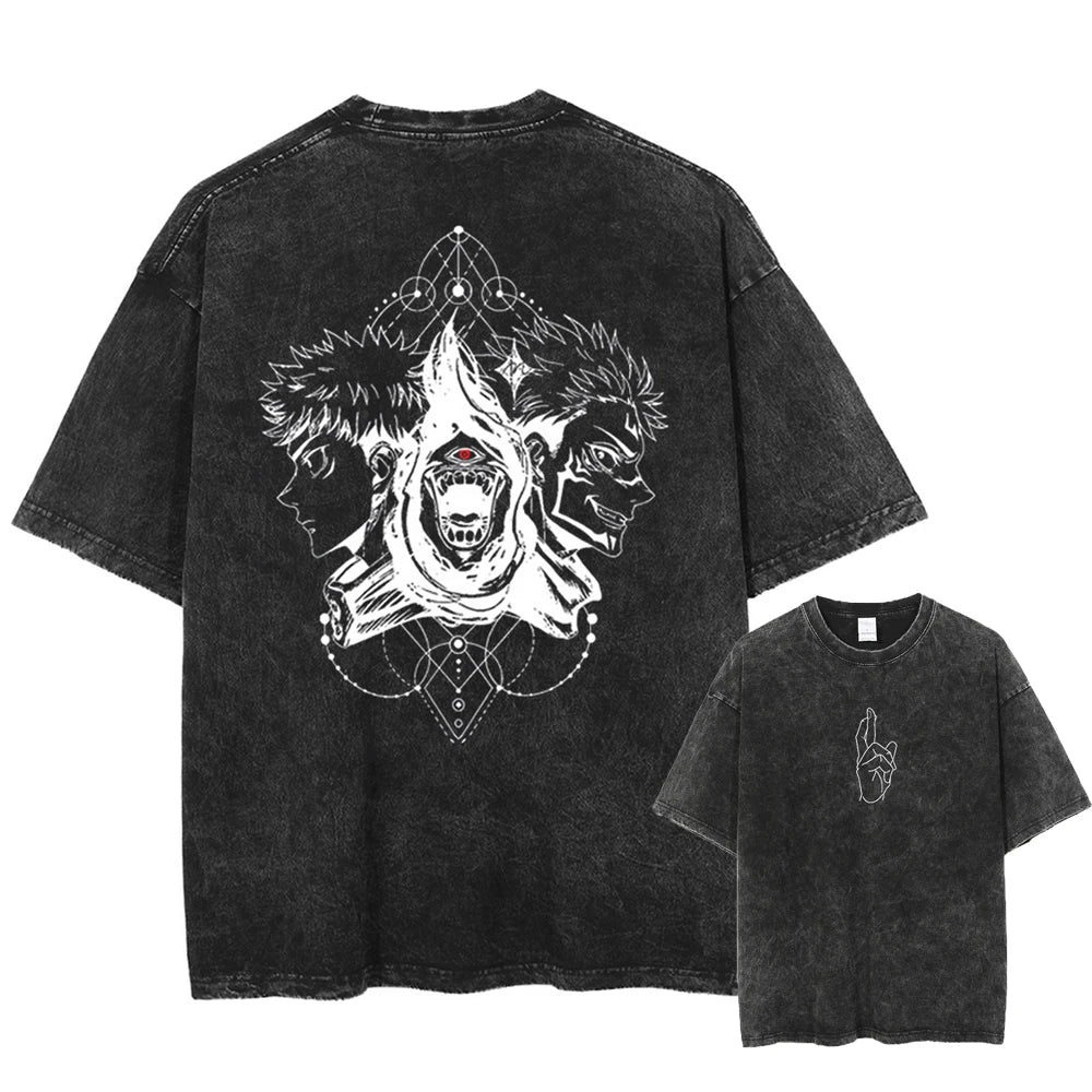 Jujutsu Kaisen T-shirt Ryomen Sukuna et Yuji Itadori