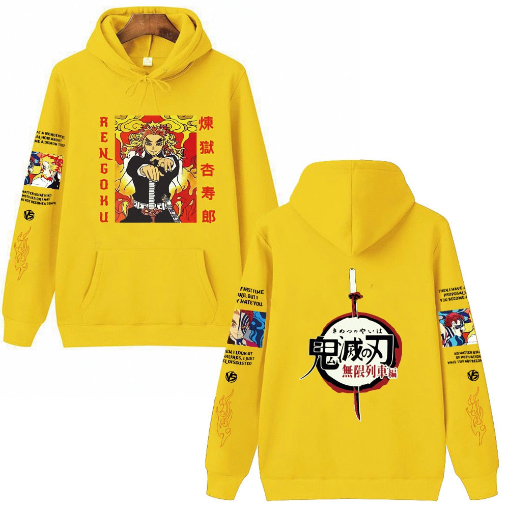 Anime Hoodie Demon Slayer Rengoku Kyoujuro