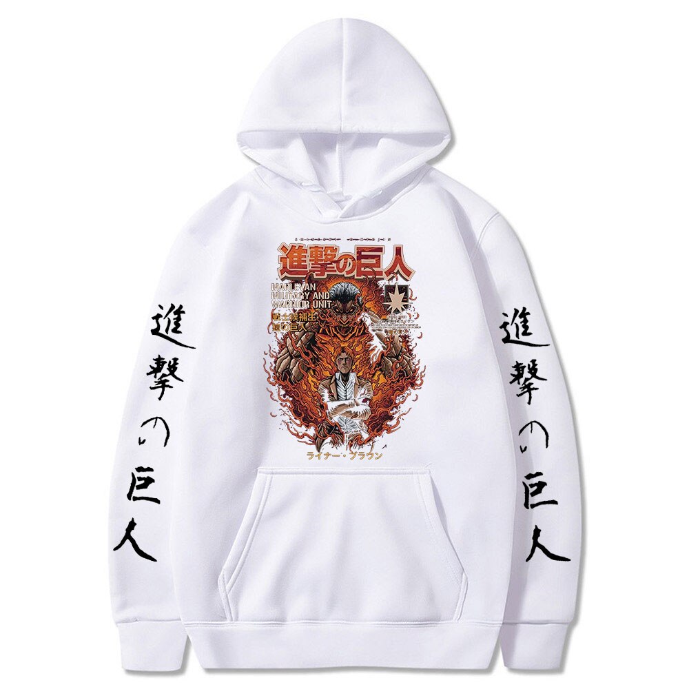 Hoodie Shingeki no Kyojin Reiner Braun Titan Cuirassé