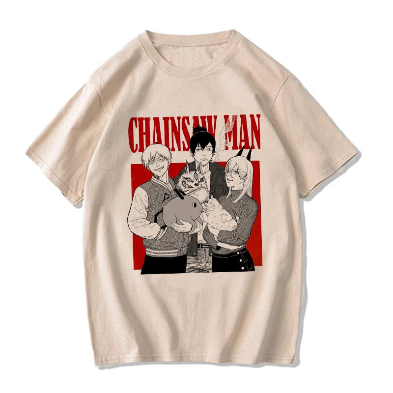 Chainsaw Man Denji, Aki Hayakawa and Poxer T-shirt