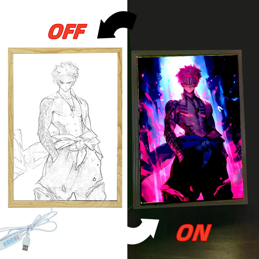 Demon Slayer Cadre photo lumineux LED