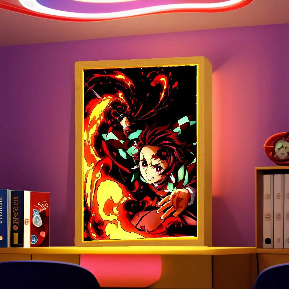 Demon Slayer Cadre photo lumineux LED
