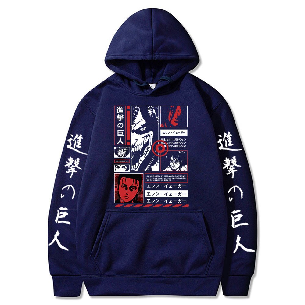 Hoodie Shingeki no Kyojin Eren Jäger Titan Assaillant