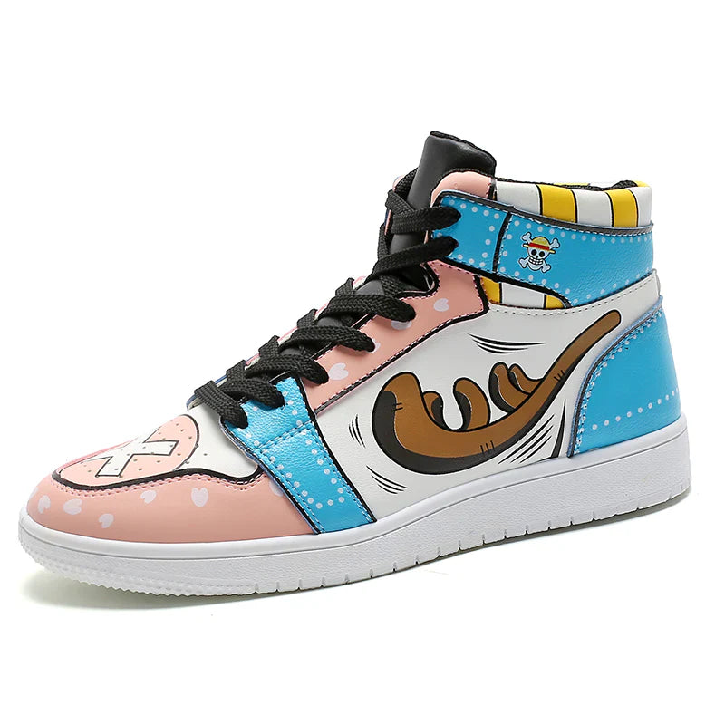 One Piece Chopper Blue High Sneakers