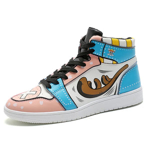 One Piece Chopper Blue High Sneakers