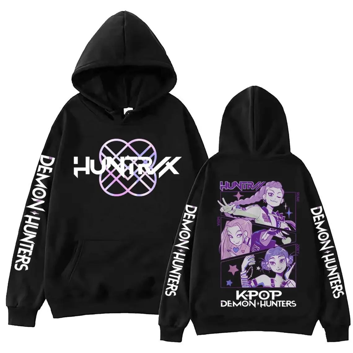 Kpop Demon Hunters Hoodie Sweatshirt Rumi Mira Zoey