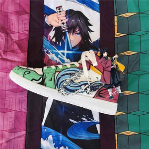 Demon Slayer Giyu High Red/Green Sneakers