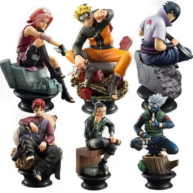 Figurine Naruto Sasuke Kakashi Sakura Gaara Shikamaru Pack de 6