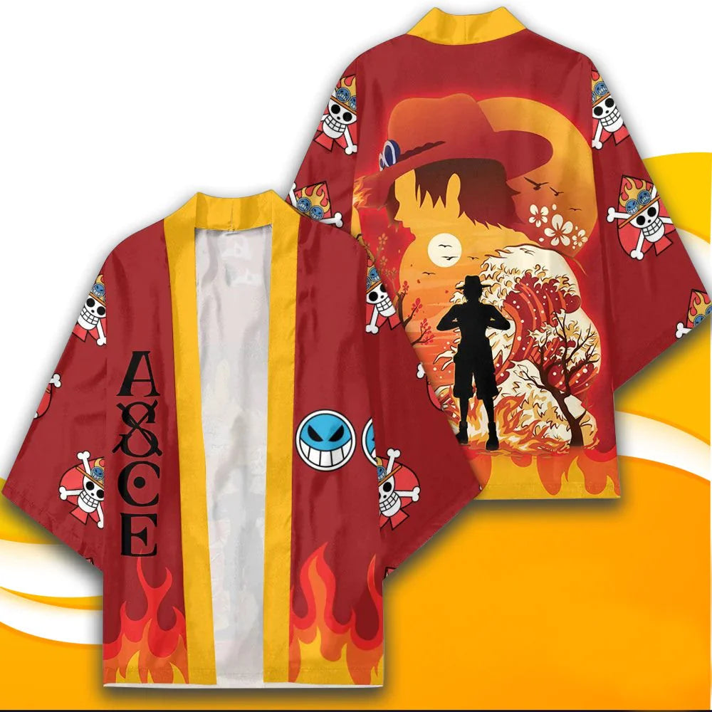 One Piece Ace Kimono
