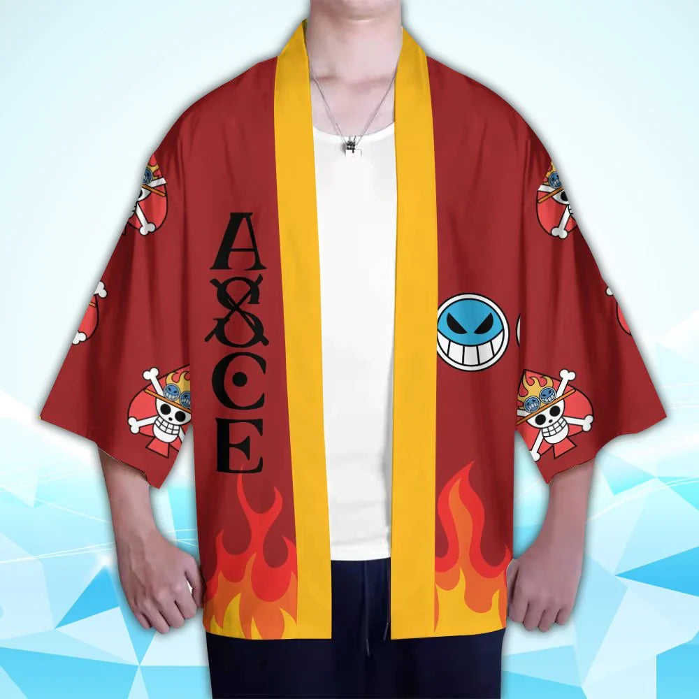 One Piece Ace Kimono